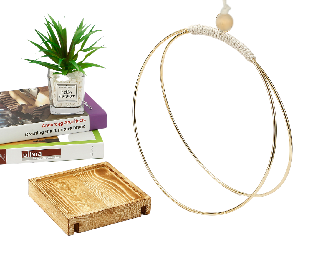 Buy Now Plant Hanger with Wood Base Online | Shineloha