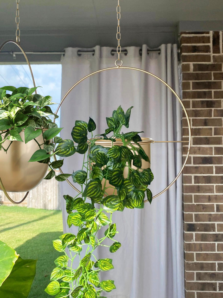 Buy Now Modern Metal Hanging Planters with 6 inch Pot Online | Shineloha