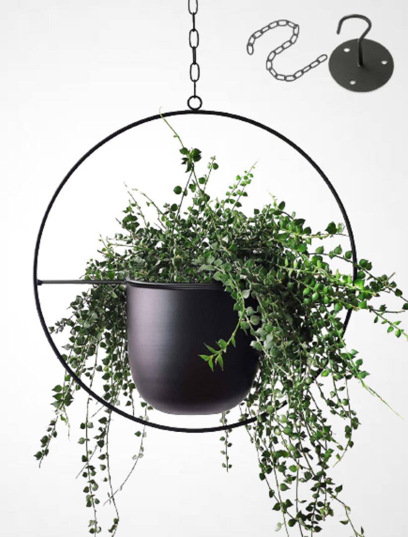 Buy Now Boho Metal Hanging Planters with 6 inch Pot Online | Shineloha