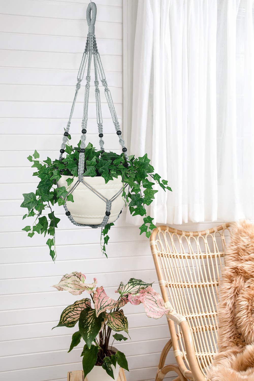 Buy Now Macrame Cotton Plant Hanger for Extra Large Plant Online