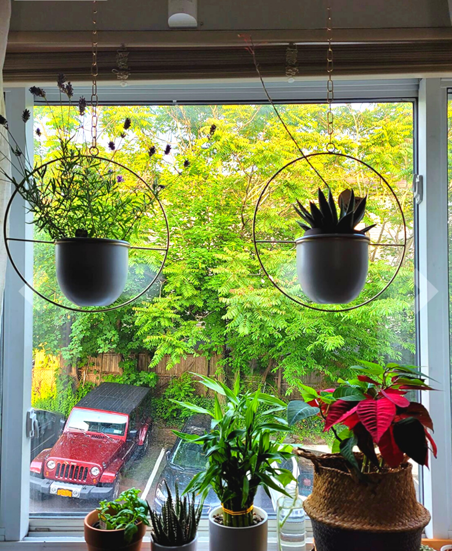 Buy Now Boho Metal Hanging Planters with 6 inch Pot Online | Shineloha